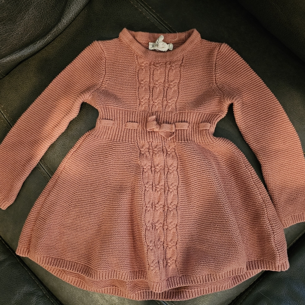 Charming Pink Knit Cardigan for Kids